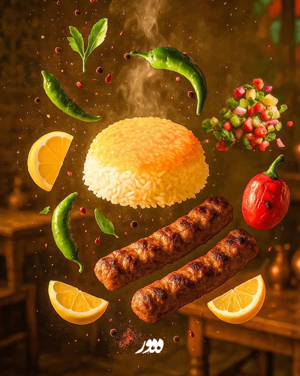 کباب لقمه با گوجهٔ کبابی